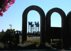 Arches; Interstate Bridge in background